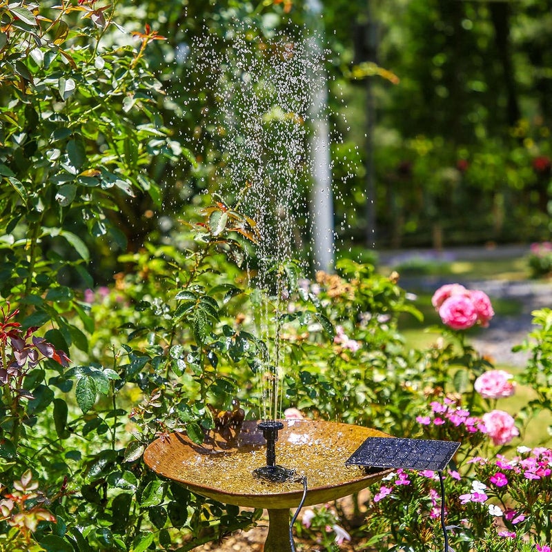 AISITIN DIY Solar Water Pump Kit for Water Feature Outdoor, Solar Powered Water Fountain Pump with 6 Nozzles for Bird Bath, Ponds, Garden, Fish Tank - Image 2